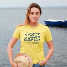 Load image into Gallery viewer, Christian T-Shirt Jesus Saves John 11:25
