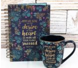 Psalm 20:4 'Desire Of Your Heart' Journal and Mug Boxed Gift Set