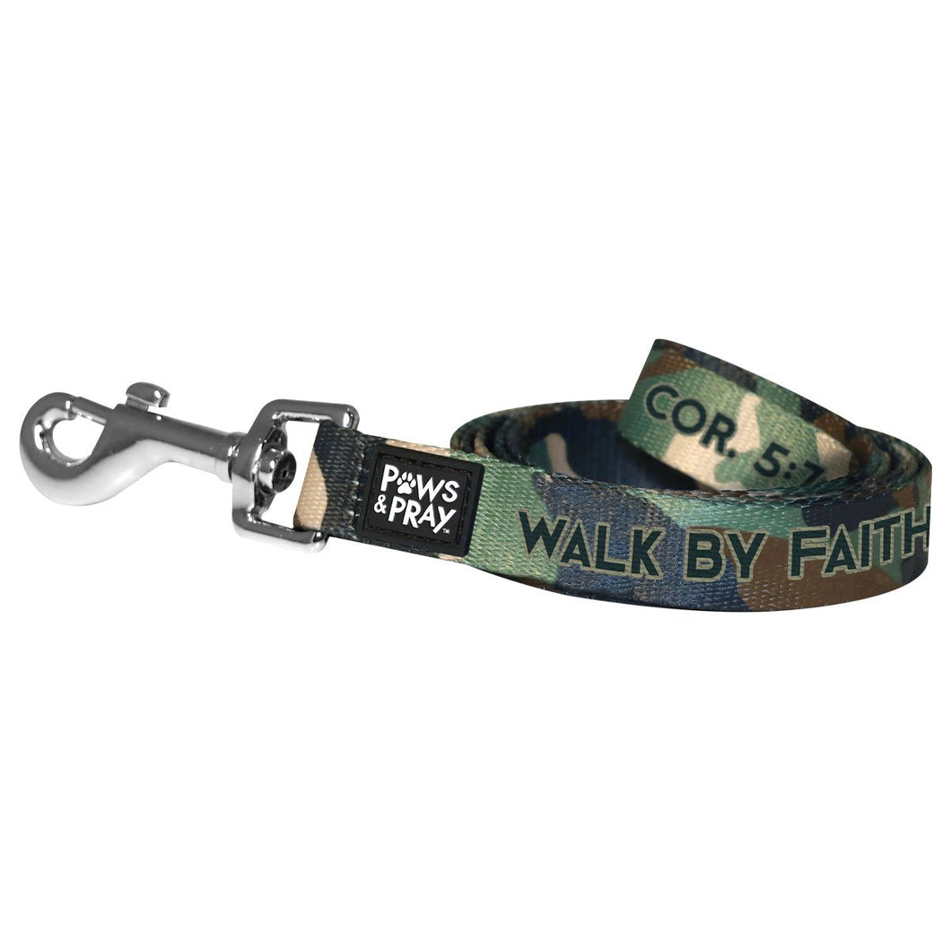 Paws & Pray™ Pet Leash - Walk By Faith Camo