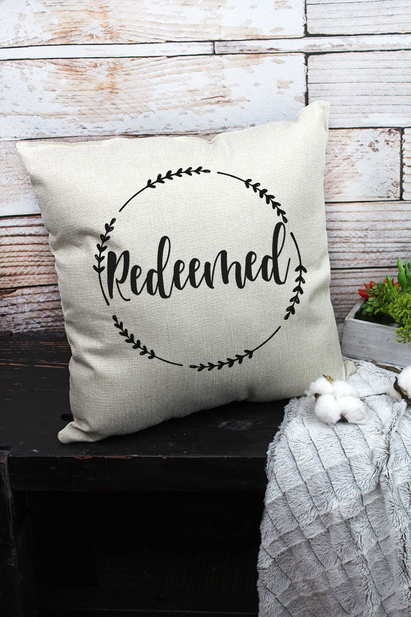 PILLOW - REDEEMED WREATH DECORATIVE PILLOW